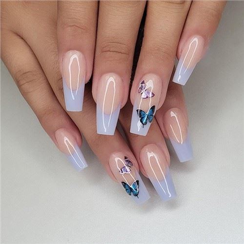 Butterflyr French Long Nails Fake